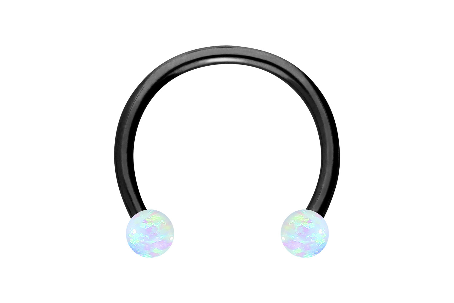 Titan Hufeisenring Piercing SYNTHETISCHE OPALE